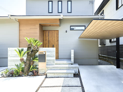 工事後の外構・エクステリアの全体を写した写真